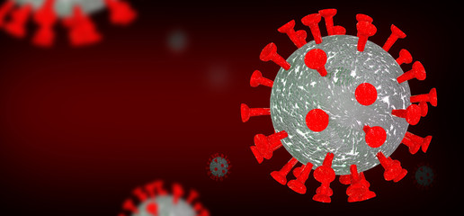 covid-19 coronavirus backgroud withtout text - 3d rendering