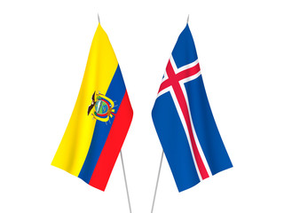 Ecuador and Iceland flags