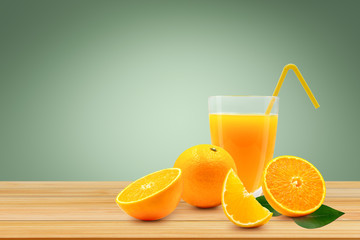 Stack of fresh orange fruit on wooden.