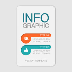 Vector iInfographic template for business, presentations, web design, 2 options.