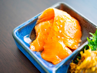 珍味三点盛り（鮭のルイベ・イカ塩辛・にしん小樽漬け）