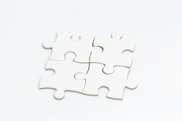 Close up of jigsaw puzzle.Fulfill and  fix the problem of incomplete.Business solutions for success and strategy concept.