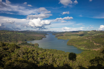 Beautiful landscape of Dam in Colombia