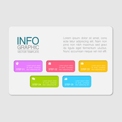 Vector iInfographic template for business, presentations, web design, 5 options.
