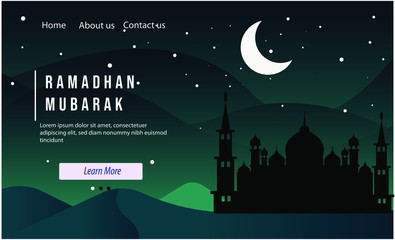 template moonlight in ramadan night