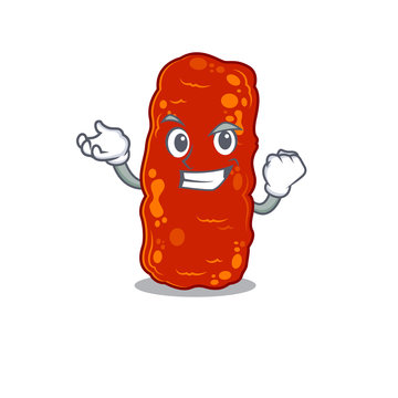 A dazzling acinetobacter bacteria mascot design concept with happy face