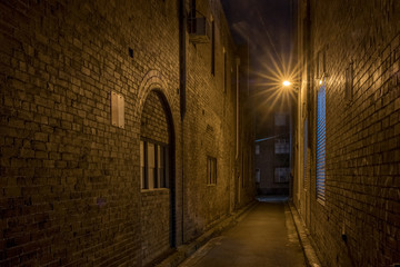 narrow, spooky old street
