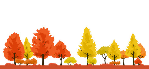 紅葉の木の風景 背景イラスト Wall Mural Wallpaper Murals Dragontiger8 紅葉の木の風景 背景イラスト Wall Mural Wallpaper Murals Dragontiger8