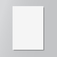 Realistic copybook page . Mockup. Paper background. Notebook and diary, education, organizer, copybook symbol Stock - Vector illustration.