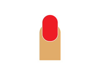 Finger, manicure, nail icon. Vector illustration, flat design.