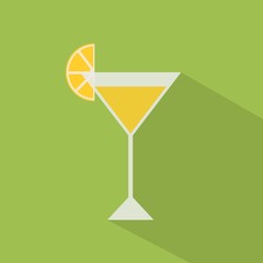 flat design lemon cocktail