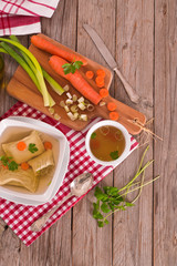Maultaschen - swabian filled pasta ( ravioli ).
