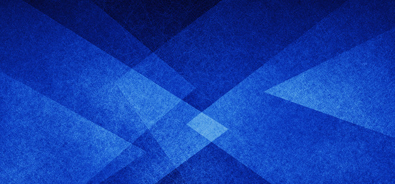 Abstract geometric background in blue and white with texture, layers of triangle shapes in modern art style background design