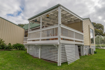 Under Deck Lattice with access panel removed