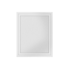 Textured photo frame mockup template on isolated white background, 3d illustration