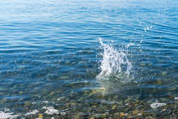 Fototapeta premium Image of a splash at sea.