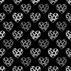 Seamless pattern heart shape.Design print fabric textile.Vintage retro style.