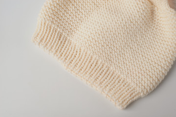 knitted wool hat isolated on white background