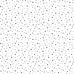 Seamless pattern. Shapeless circles and dots of different sizes, chaotic points.	