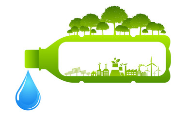 Water Day Save Nature Concept Stock Vector