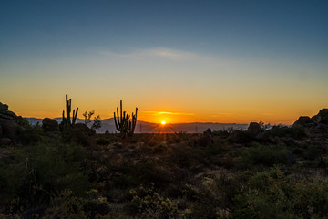 Sunrise over the mountains