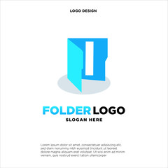 simple and clean illustration logo design initial I chart folder.