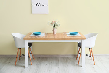 Interior of modern dining room