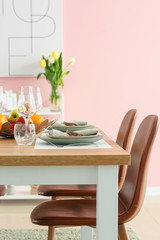 Interior of modern dining room