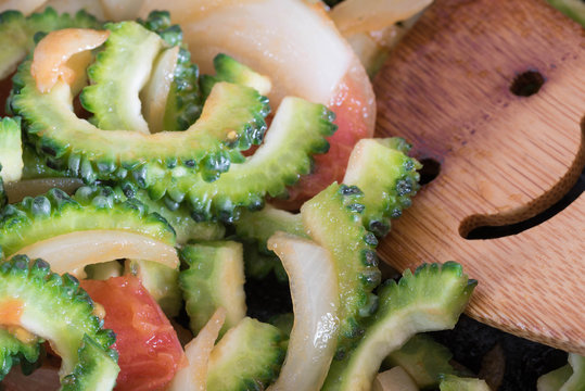 Ginisang ampalaya or stir-fried bitter gourd is a popular and traditional Filipino and Asian dish.