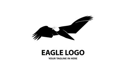 silhouette A simple eagle, suitable for business symbols or logos	
