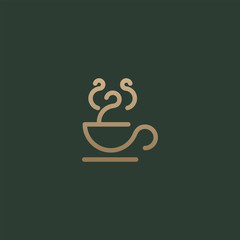 Abstract Coffee logo design vector template