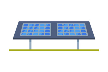 Solar Panel, Green Energy, Alternative Power Flat Vector Illustration