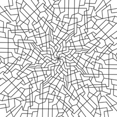 Geometric mandala coloring book. Beautiful relax dud black and white ornament. Large size, meditative drawing. Coloring book page.