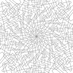 Geometric mandala coloring book. Beautiful relax dud black and white ornament. Large size, meditative drawing. Coloring book page.