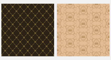 retro seamless pattern, wallpaper texture, vector graphics