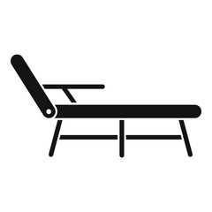 Deck chair icon. Simple illustration of deck chair vector icon for web design isolated on white background