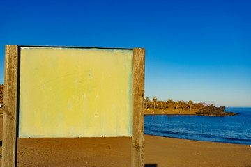 Empty board on spanish beach