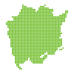 Obraz premium 岡山 地図 円 アイコン