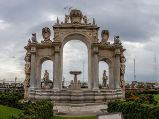 Fototapeta na wymiar naples giant fountain called of Immacolatella