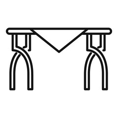 Fototapeta premium Metal garden table icon. Outline metal garden table vector icon for web design isolated on white background