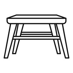 Fototapeta premium Outdoor garden furniture icon. Outline outdoor garden furniture vector icon for web design isolated on white background