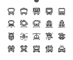 Transport Front View Well-crafted Pixel Perfect Vector Solid Icons 30 2x Grid for Web Graphics and Apps. Simple Minimal Pictogram