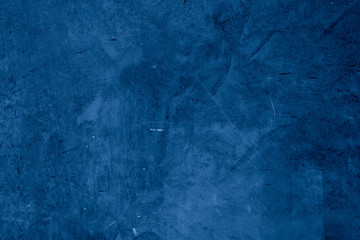 Old wall pattern texture cement blue dark abstract  blue color design are light with black gradient background.