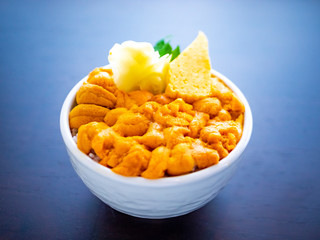 Sea urchin rice bowl (Sea urchin donburi)
