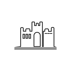 simple ilustration  castle ,Palace icon  editable logo design
