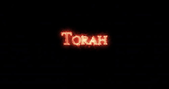 Torah written with fire. Loop