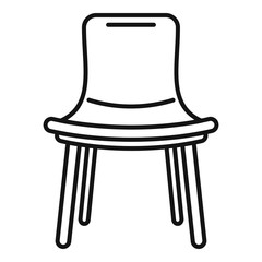 Summer outdoor chair icon. Outline summer outdoor chair vector icon for web design isolated on white background