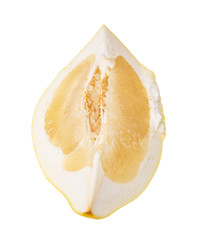 pomelo pulp on a white background