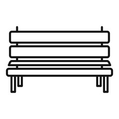 Park bench icon. Outline park bench vector icon for web design isolated on white background