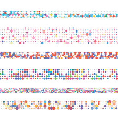  pattern with colorful dots and squares
